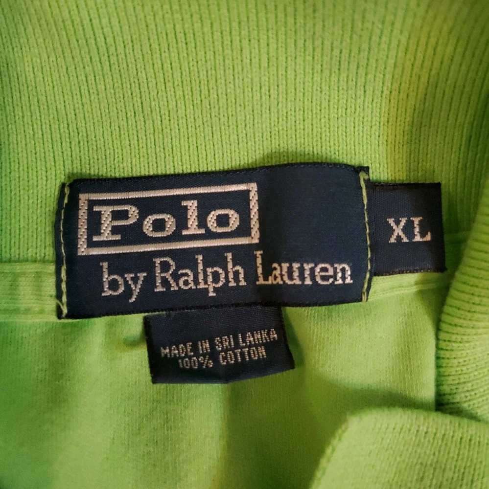 Ralph Lauren Polo Men's Lime Green‎ Short Sleeve Collared Soft Knit Shirt XL